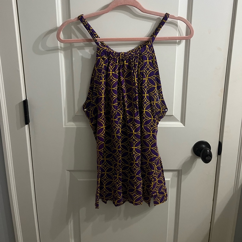 Purple and Yellow Tank Top